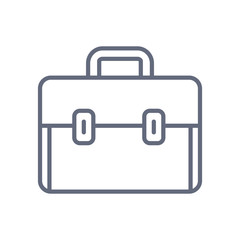 Briefcase portfolio line icon, vector isolated symbol.