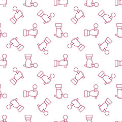 Microphone in Hand vector modern seamless pattern in outline style
