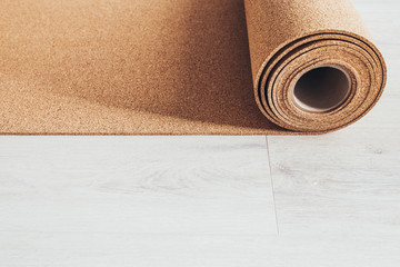 Underlay for floating floor - cork for laminate - sound insulation and heat insulation
