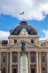 The Military School in Paris with statue of Marechal Joffre in foreground