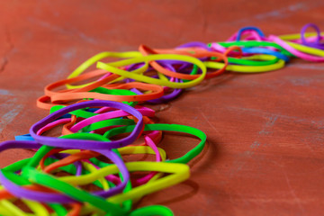 colored rubber bands whit creative inspiration