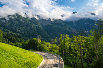 View of Caucasian mountains