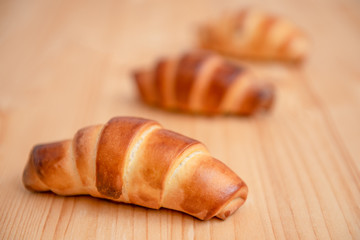 Three soft rosy beigel homemade