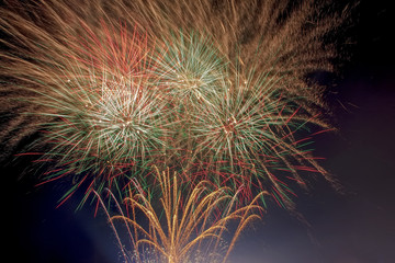 Russia,Samara,Kuibyshev Square, may 9, 2019, concert and fireworks in honor of Victory Day.