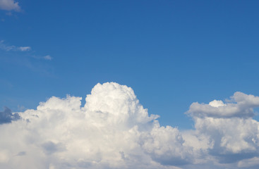 spring sky  white clouds in the blue sky