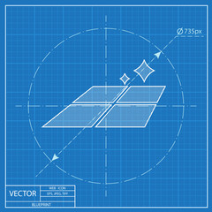 ceramic tile illustration. Tiled floor vector blueprint icon