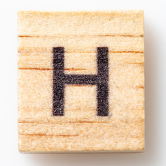  Letter H in uppercase wooden scrabble Tile