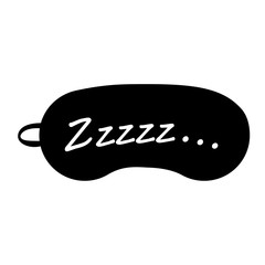 Sleeping eye mask isolated on white background