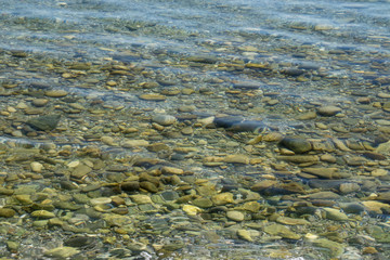 Pebbles underwater