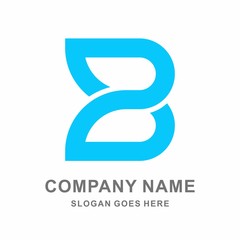 Monogram Letter B Business Company Vector Logo Design