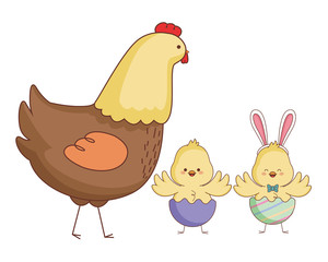 Happy farm animals cartoon