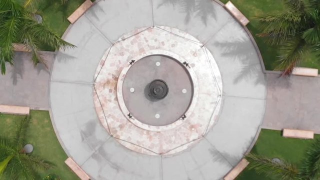 Simetrical park in San pedro Peru in 4k drone