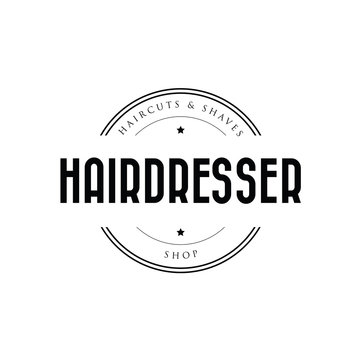 Hairdresser barber logo vintage