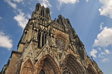 Fototapeta premium Reims, la cattedrale di Notre-Dame - Francia 