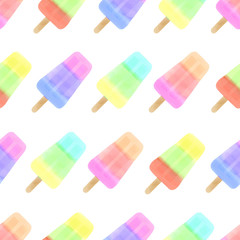 BEAUTIFUL WATERCOLOR CUTE ICE CREAM PATTERN