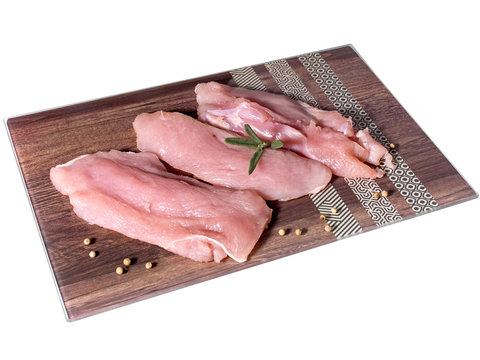 trois escalopes fines de dinde crues