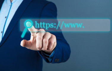 businessman; web search and SEO