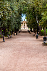 Temple of Aesculapios at Villa Borghese Gardens in Rome