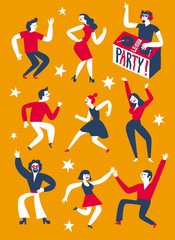 Party with DJ illustration