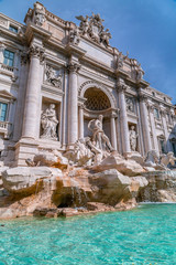 Fototapeta premium Trevi Fountain or Fontana di Trevi at Piazza Trevi, Rome
