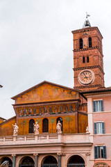 Picturesque street view in Trastevere, Rome