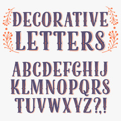 Vintage decorative font