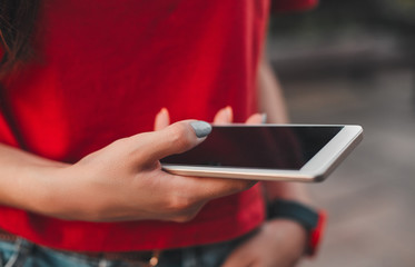 Young female on the street