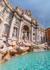 Obraz na płótnie Canvas Trevi Fountain or Fontana di Trevi at Piazza Trevi, Rome