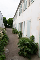 Alley with old Houses in st martin ile de re france