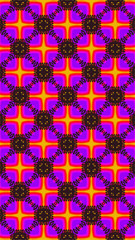 Ornate geometric pattern and abstract multicolored background