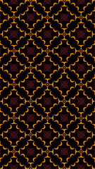 Ornate geometric pattern and abstract multicolored background
