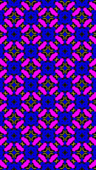 Ornate geometric pattern and abstract multicolored background