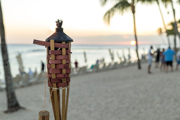 Tipi Torch and Sunset