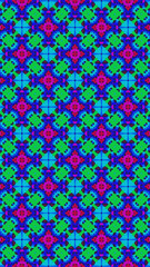 Ornate geometric pattern and abstract multicolored background