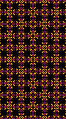 Ornate geometric pattern and abstract multicolored background