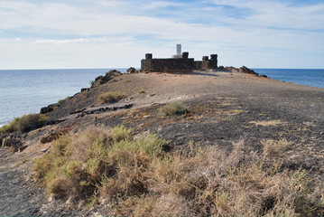 Fototapeta na wymiar Mirador Playa grande, cape in Puerto del Carmen, Lanztarote, Spain