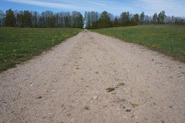 country dirt road stretching away