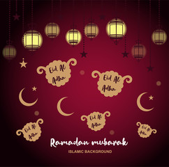 Creative Ramadan Mubarak text design