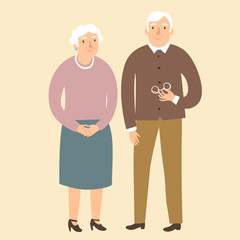Obraz premium Happy grandparents together