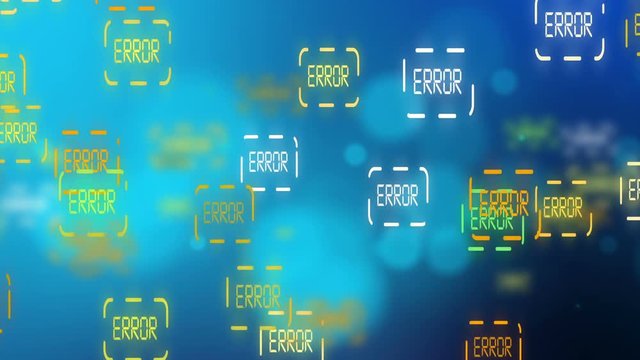 Computer Screen Entering Login And Password With Showing System Error