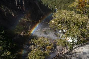 Fototapeta na wymiar Rainbow over Vernal Falls, Yosemite National Park, California