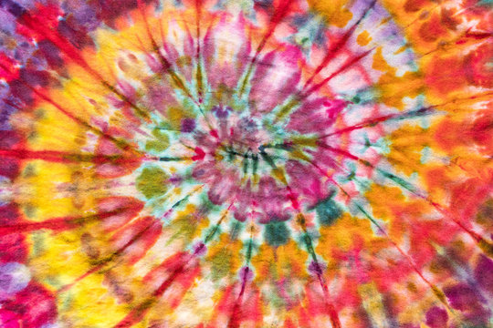Colorful Abstract Psychedelic Tie Dye Swirl Design © naturalv