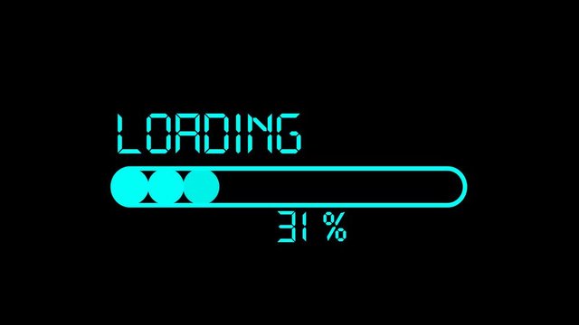 Loading bar, alpha background and blue text