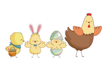 Happy farm animals cartoon