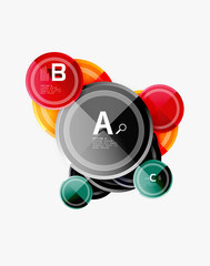 Circle geometric abstract background template for web banner, business presentation, branding, wallpaper