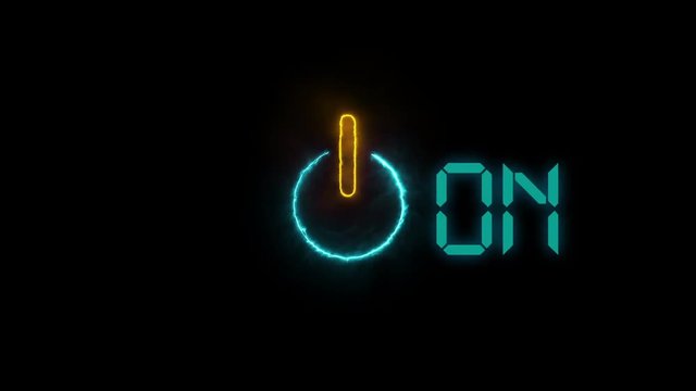 Someone press the power button. Turning on a power button in different ways.