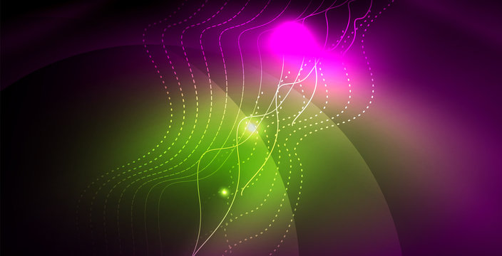 Shiny neon space background