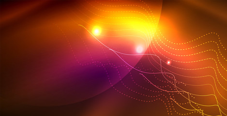 Shiny neon space background