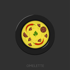 Omelette vector illustration