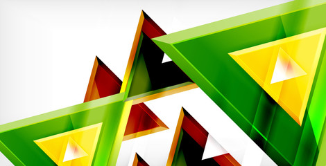 Glossy shiny triangles background